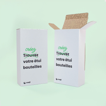 boite sur mesure et personnalisée pour un lot de 2 bouteilles