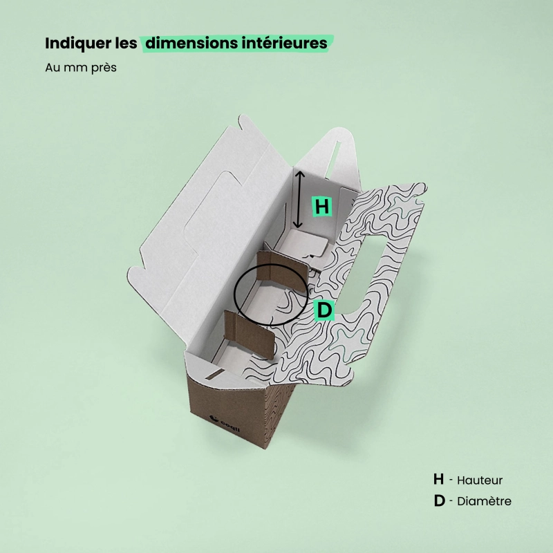 Étui 3 bocaux à fenêtres et poignée