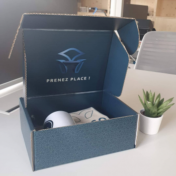 Coffret personnalisé pour le welcome pack de Yzico