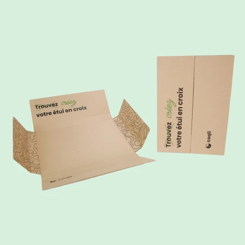 étui sur mesure en carton ondulé pour produits plats de faible épaisseur