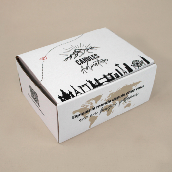 Packaging de bougies en carton ondulé pour Candles Adventure