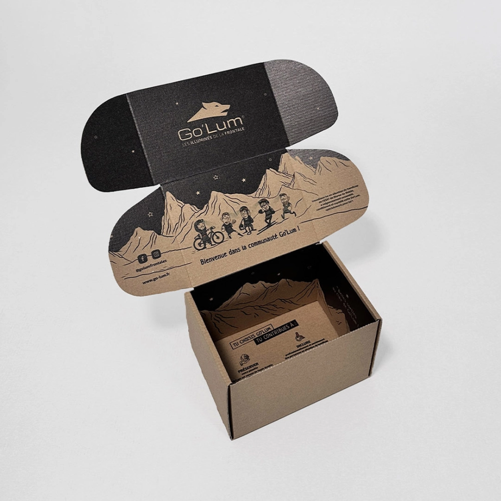 Boîte personnalisée pour lampes frontales