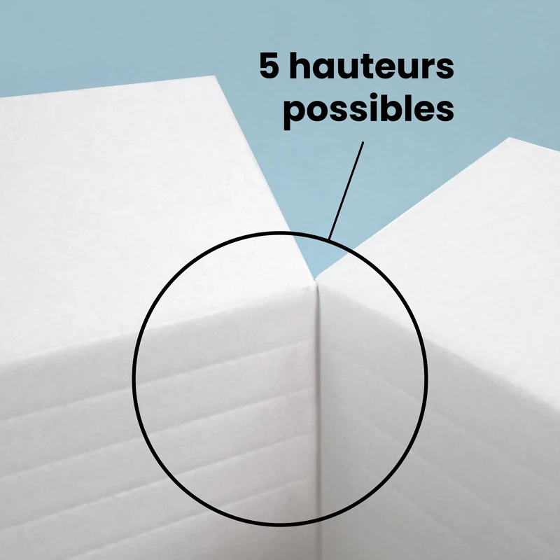 Caisse multi-hauteur