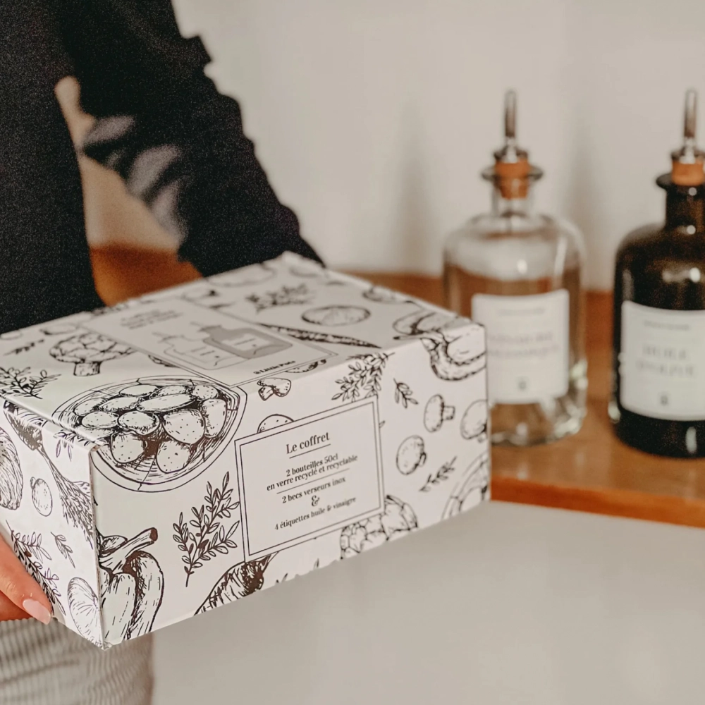 Packaging personnalisé pour l'huile d'olive de Little Pots