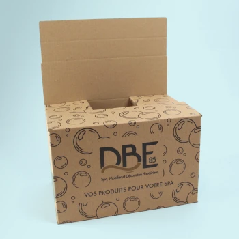des caisses 6 casiers pour des produits de spa