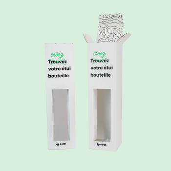 Etui 1 bouteille à fenêtre sur fond vert