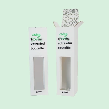 Etui 1 bouteille à fenêtre sur fond vert