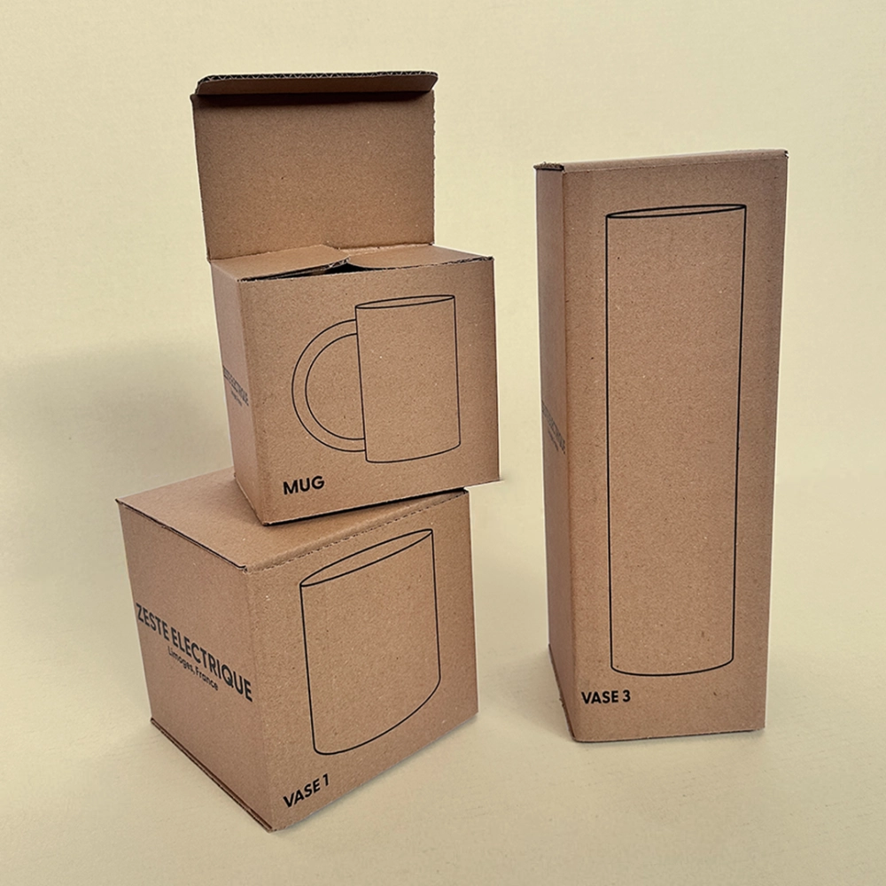 Carton d'expédition personnalisé en carton kraft