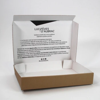 Boîtes postales personnalisées pour chocolatier écoresponsable
