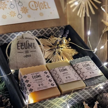 Coffret personnalisé pour le savon de la Savonnerie Ecume