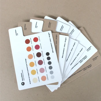 envoi rapide d'un nuancier carton ondulé