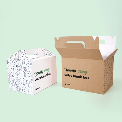 Boite personnalisée en carton type lunch box