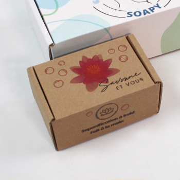 Coffret personnalisé en kraft pour les savons de Savonne et Vous
