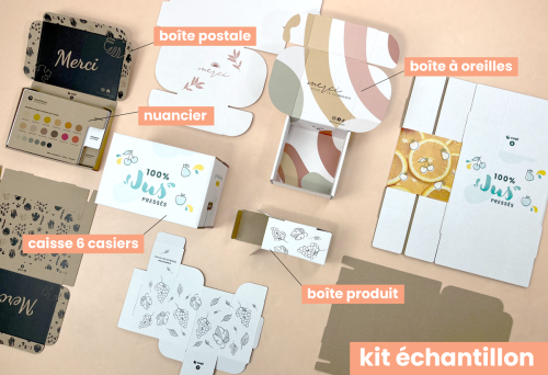 emballages présents dans le kit échantillons
