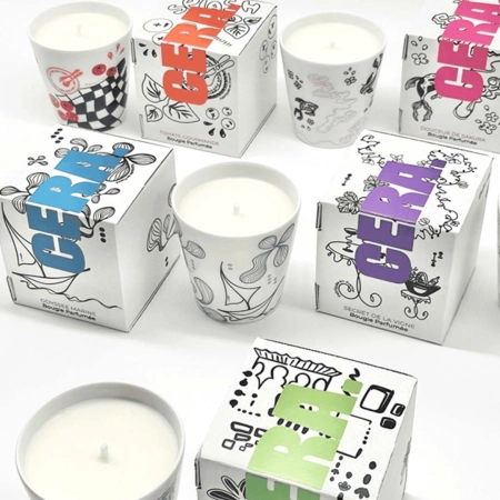 Emballages personnalisés pour la gamme de bougies de CERA