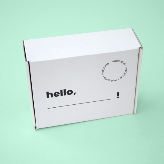 La boîte hello - welcome kit