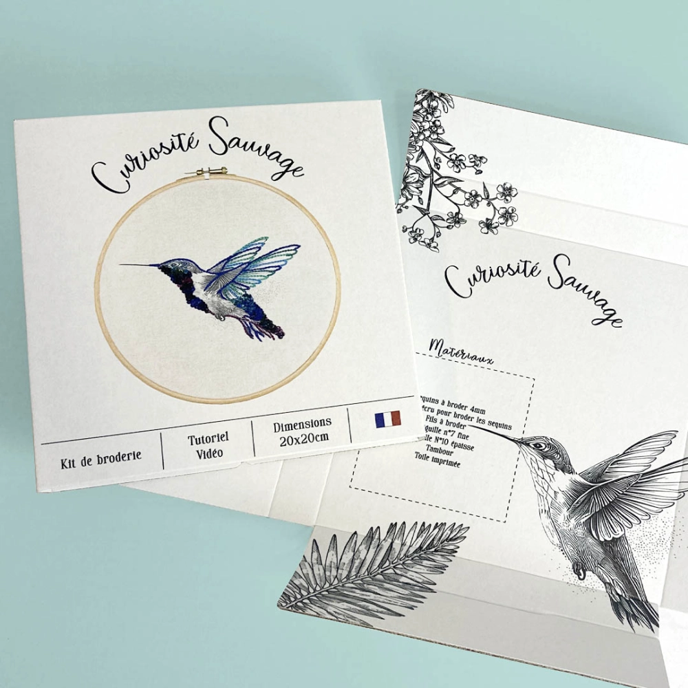 Etuis en croix personnalisés pour des kits de broderie écoresponsables