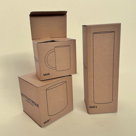 Carton d'expédition personnalisé en carton kraft