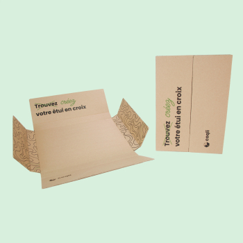 étui sur mesure en carton ondulé pour produits plats de faible épaisseur