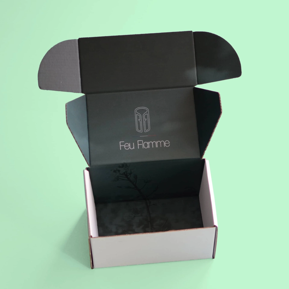 Coffret personnalisé pour les bougies de Feu Flamme