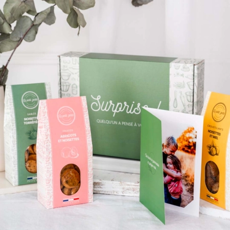 Coffret personnalisé pour les biscuits Le Petit Zeste