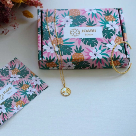 Coffret personnalisé pour les bijoux Joarii Bijoux