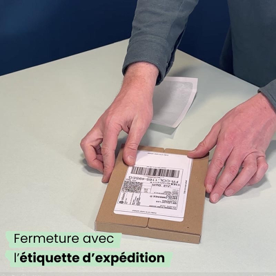 Deuxième mode de fermeture : étiquette