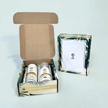 Un coffret sur mesure avec un calage pour des produits capillaires