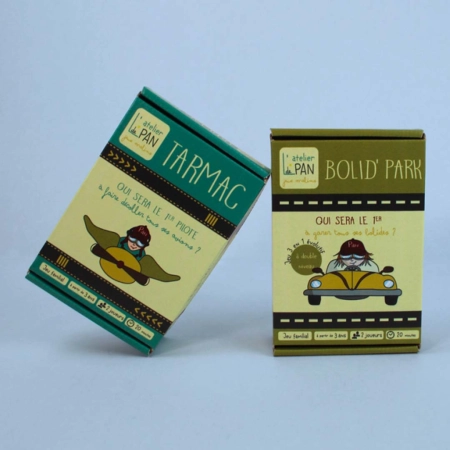 Packagings personnalisés de jeux de société pour L'Atelier de Pan