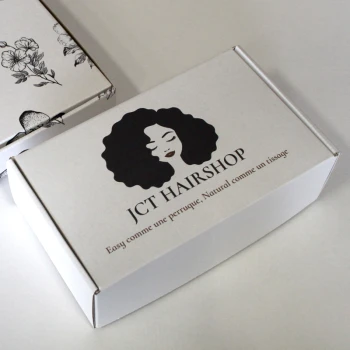 Coffret d'expédition personnalisée pour les perruques de Jct Hairshop