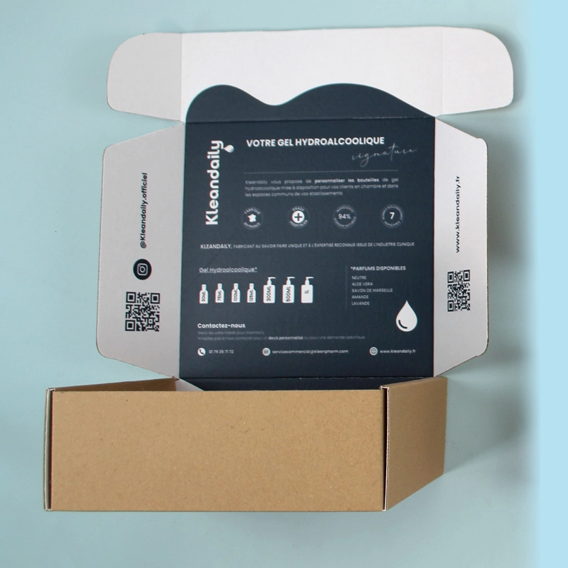 Packaging personnalisé pour le gel hydroalcoolique Kleandaily
