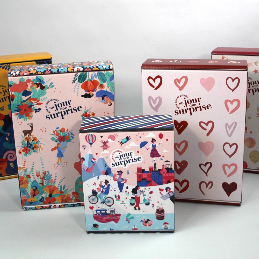 Gamme d'emballages personnalisés pour Un jour une surprise