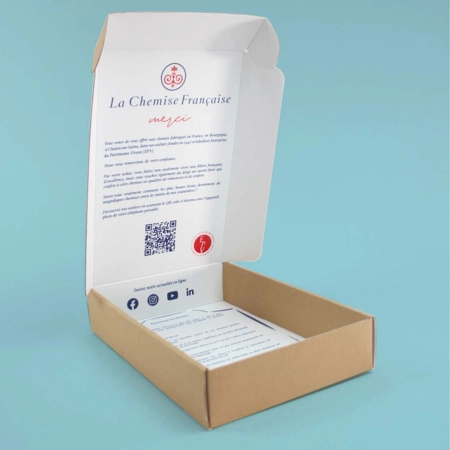 Packaging personnalisés pour les chemises de La Chemise Française