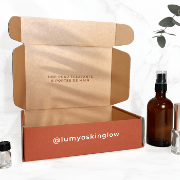Coffret personnalisé pour les cosmétiques de Lumyo Skin Glow