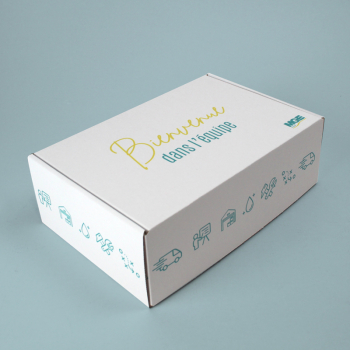 Coffret personnalisé pour le kit de bienvenue de MGE