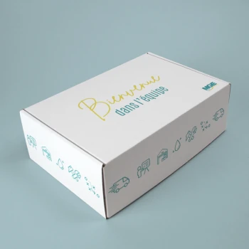 Coffret personnalisé pour le kit de bienvenue de MGE