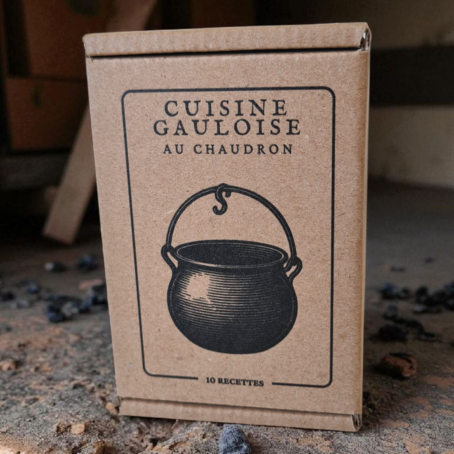 Boîte personnalisée pour des recettes de cuisine en bois