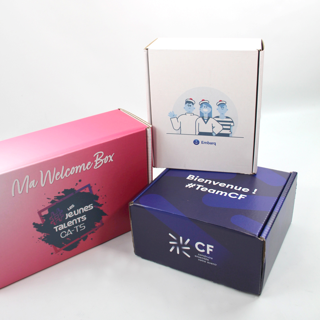 Boite pour welcome pack Kuehne Nagel